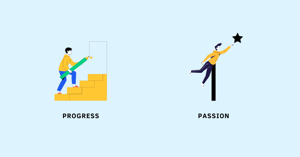 What’s the difference between people who end up loving what they do and those who are on an endless pursuit looking for the one thing that will fulfill them only to be left disheartened, dissatisfied, and unhappy? What matters more - progress or passion?